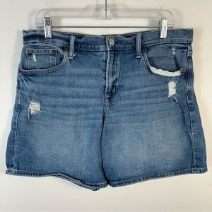 ❤️ GAP Light Blue Distressed Jean Shorts 12